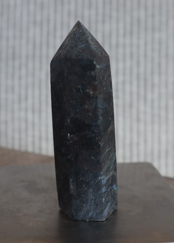 ARFVEDSONITE WITH GARNET POINT BUNDLE (9) POINTS INCLUDED/ OVER 2 LBS
