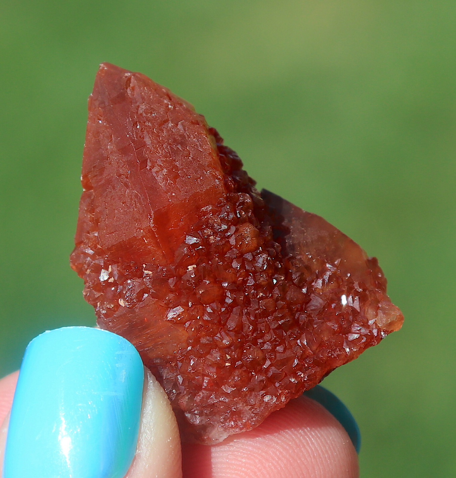 Red Quartz Ferruginous Quartz Crystal Cluster From Morocco 3.3 Cm’s