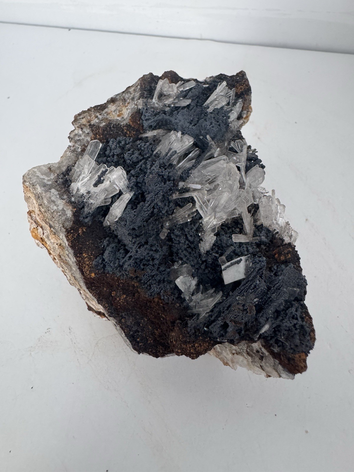 Hemimorphite With Stalactitic Goethite, Santa Eulalia, Mexico, 5.7cm