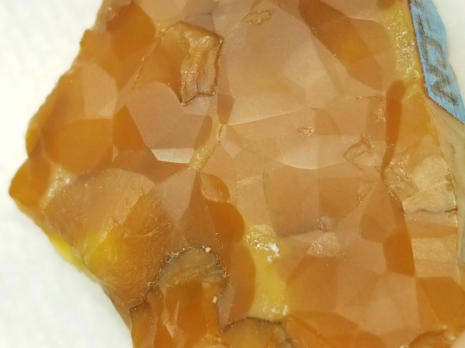 Geometric Pattern Orange Red Carnelian Crystal Mineral Specimen N Plainfield NJ