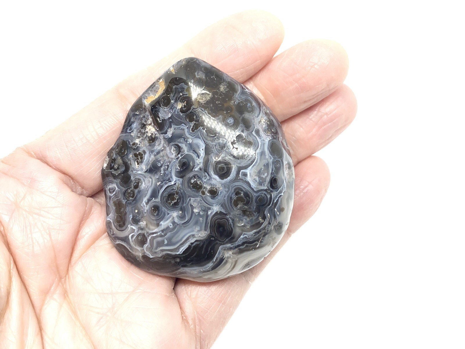 Agate Polished Stones From Brazil 3pcs 212g Total approximately 1 1/2in – 2in