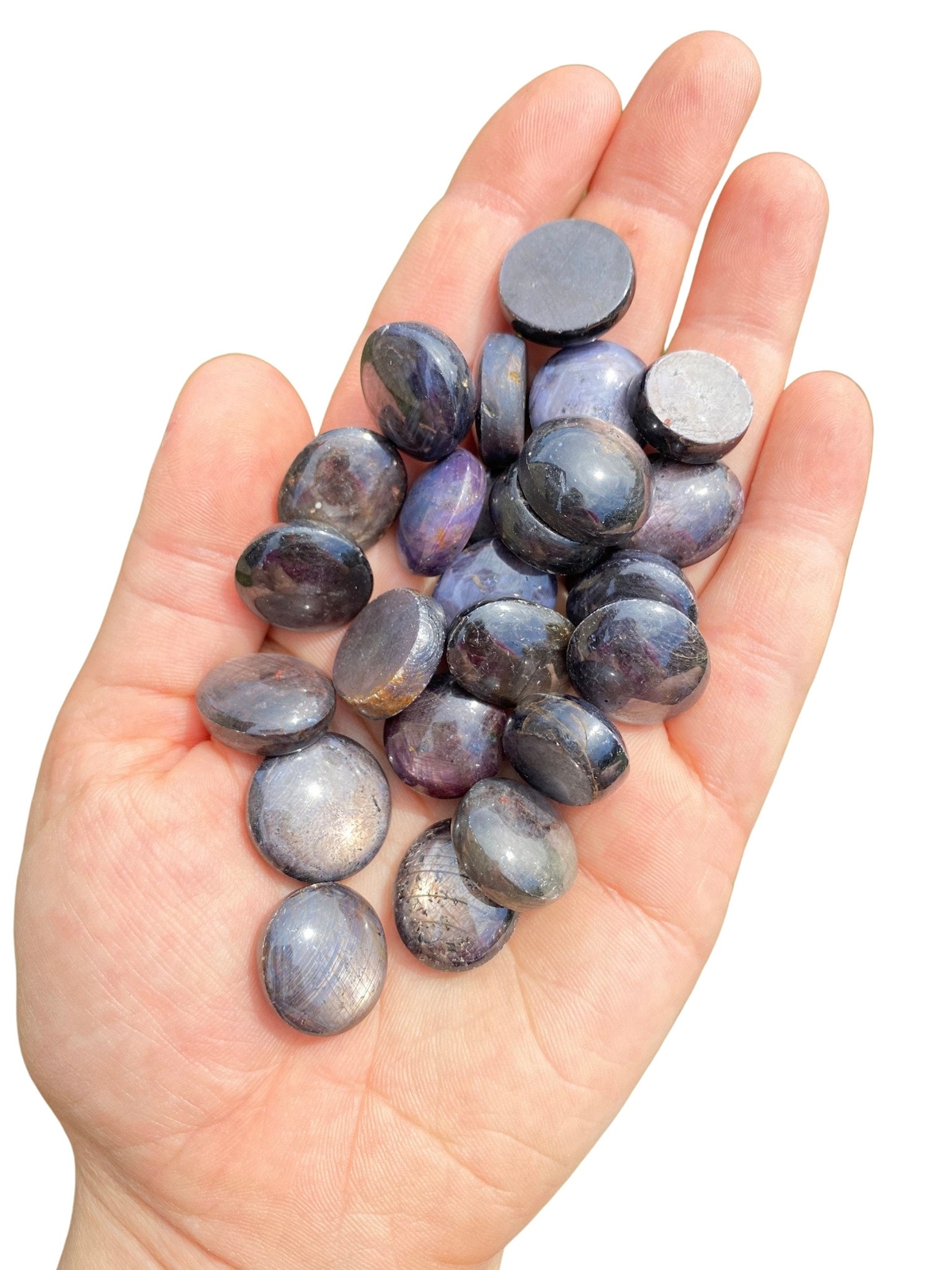 Blue Sapphire Tumbled Stone (Grade AAA) Natural Blue Sapphire from India