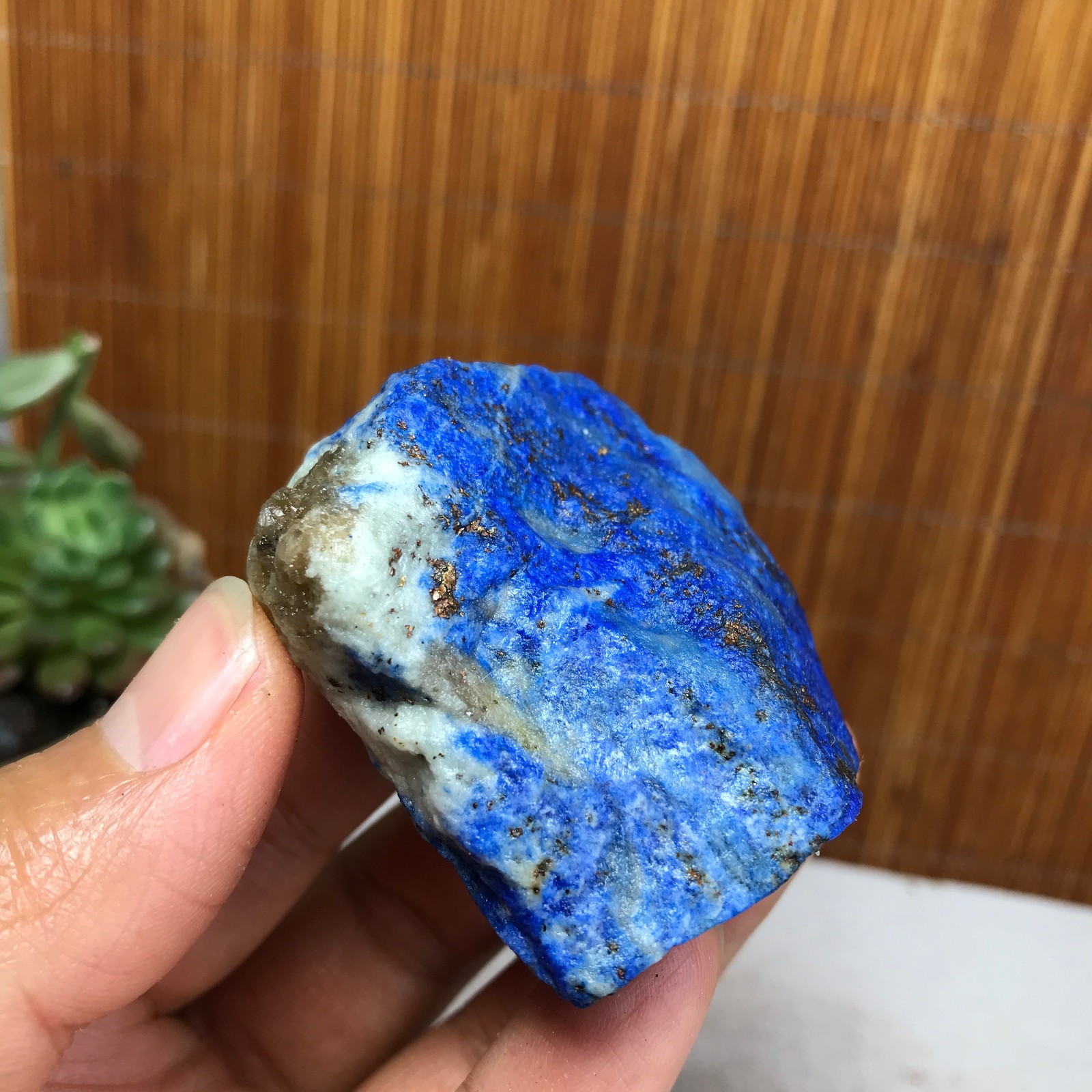 90g Natural lapis lazuli Crystal gemstone Rough Mineral Specimen healing A5475