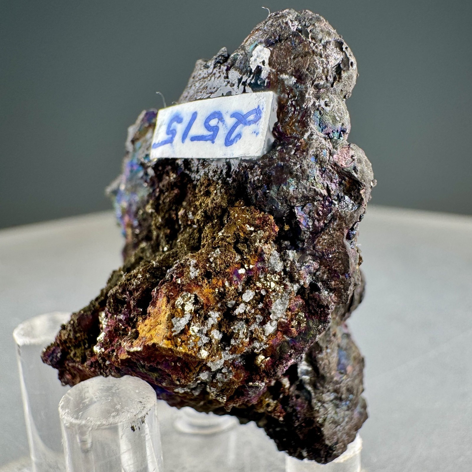 Rare “Blister Ore” Purple-Blue Chalcopyrite: Flambeau Mine, Rusk Co., Wisconsin