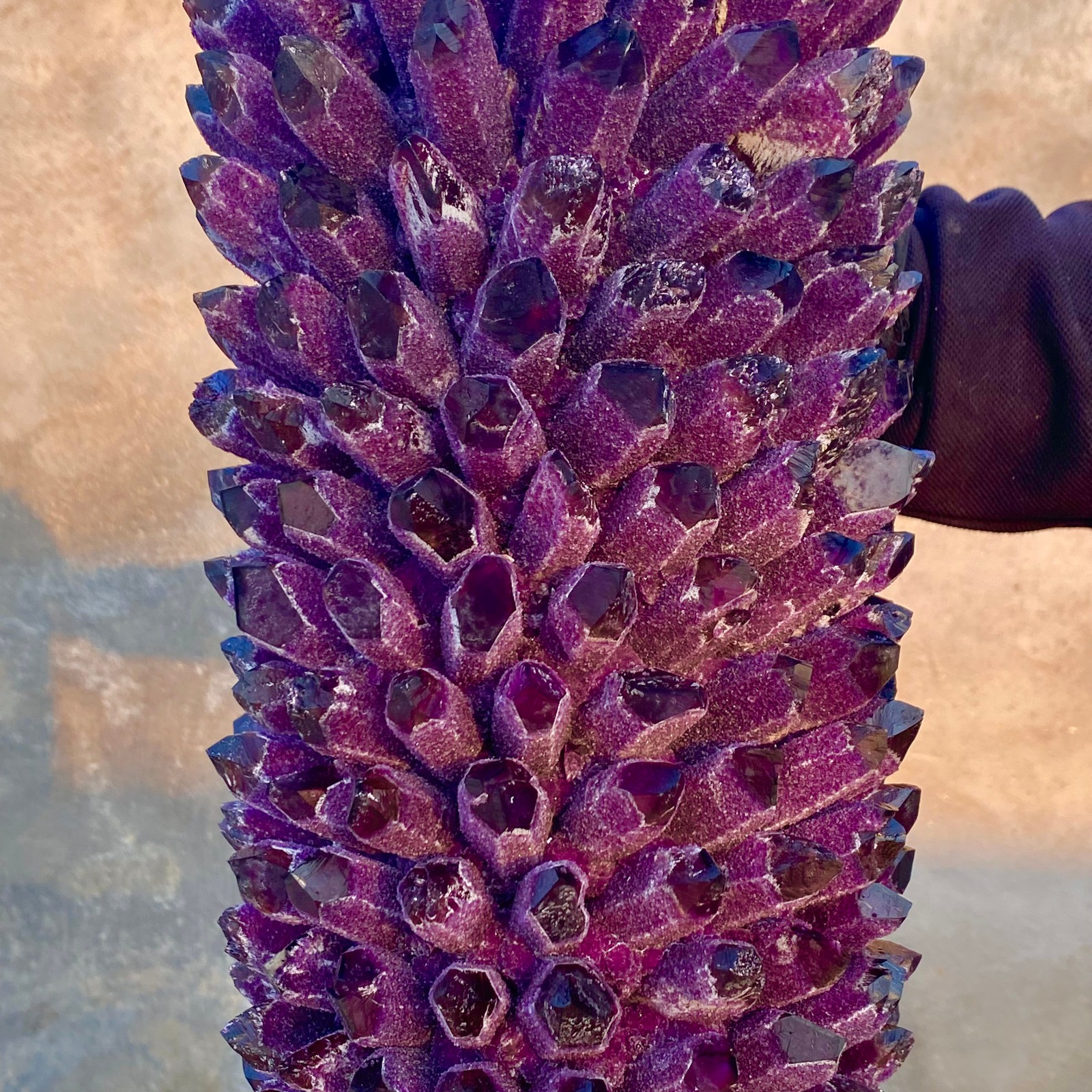 32.73LB Natural Purple Crystal Cluster/Flower Shape Mineral Specimen healing