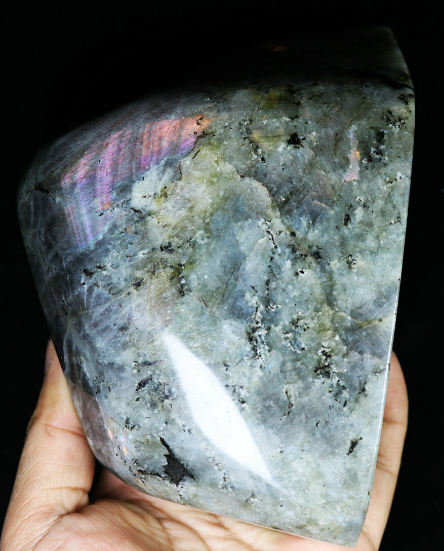3.03lb Natural Nice Rainbow Purple Flash Labradorite Spectrolite Crystal Stone