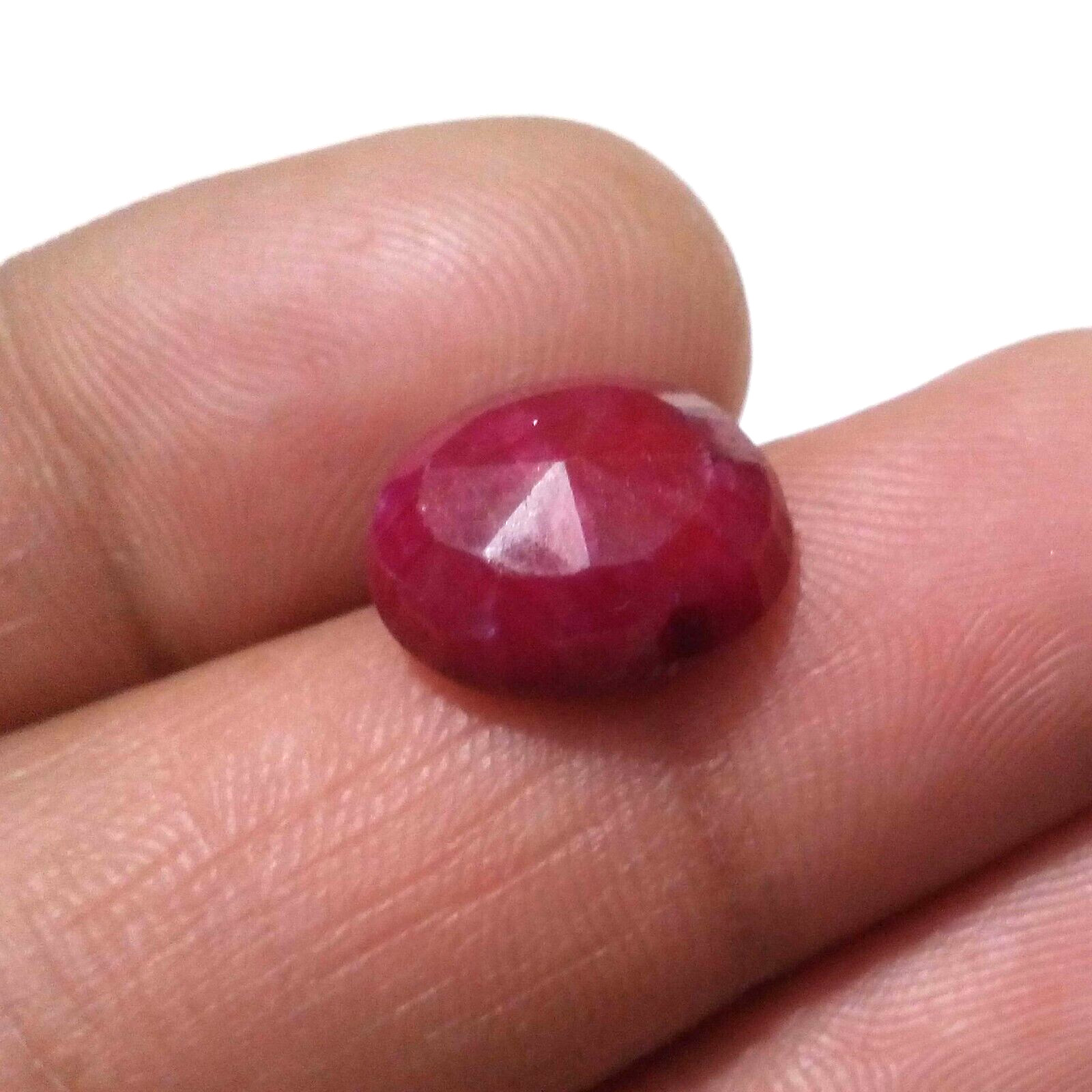 Magnificent Faceted Red Ruby Oval Shape 11 Crt Loose Gemstone Jewelry For Making