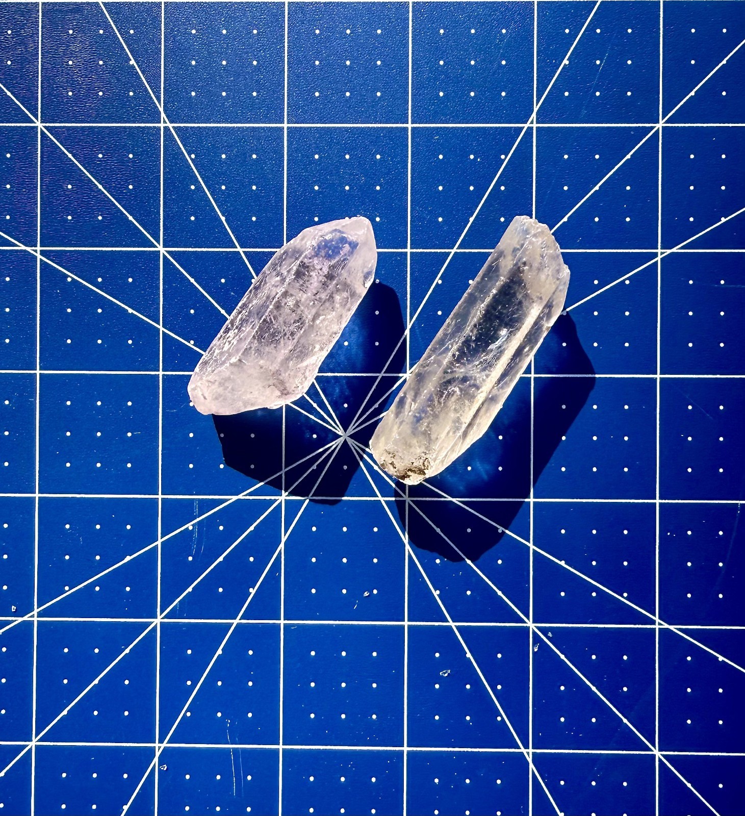 Two Natural Clear Quartz Crystal Points Roughly 1.5″ to 2.0″ in Size Raw Crystal