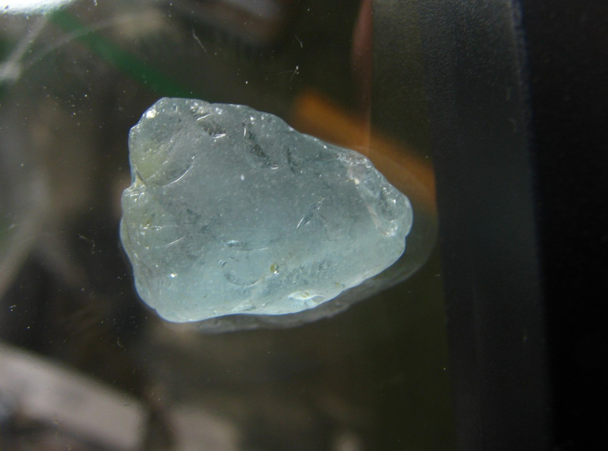 2 THUMBNAILS CHAROITE-SIBERIA BLUE TOPAZ-BRAZIL IN DISPLAY CASE #222