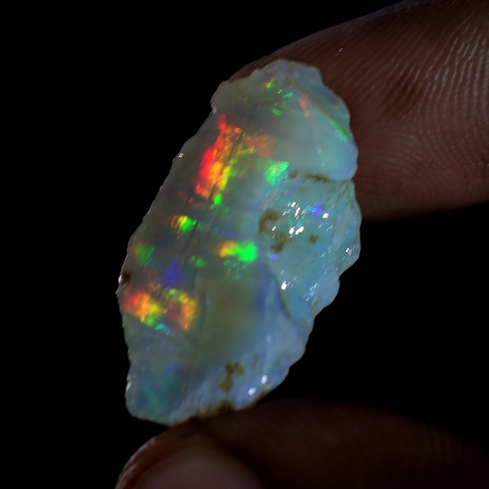 Natural Flashing Ethiopian Opal Rough Specimen Multi-colored 16.00 Cts. Gemstone