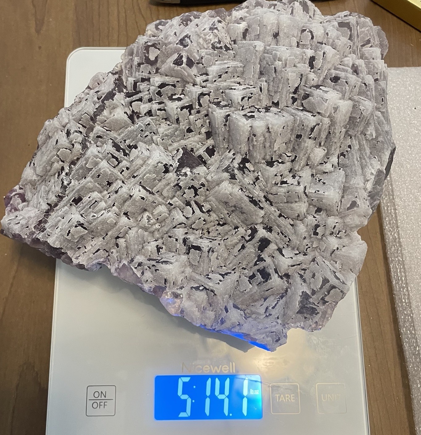 Fluorite Specimen Coated in Drusy Quartz – Cubic Clusters, China Over 5lbs Large