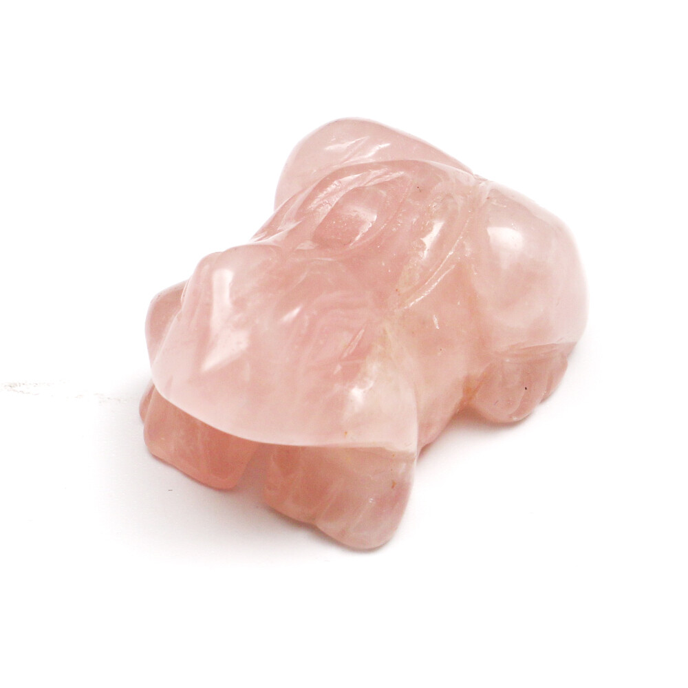Natural Crystal Quartz Mini Frog Carved Skull Reki Healiing Ornament