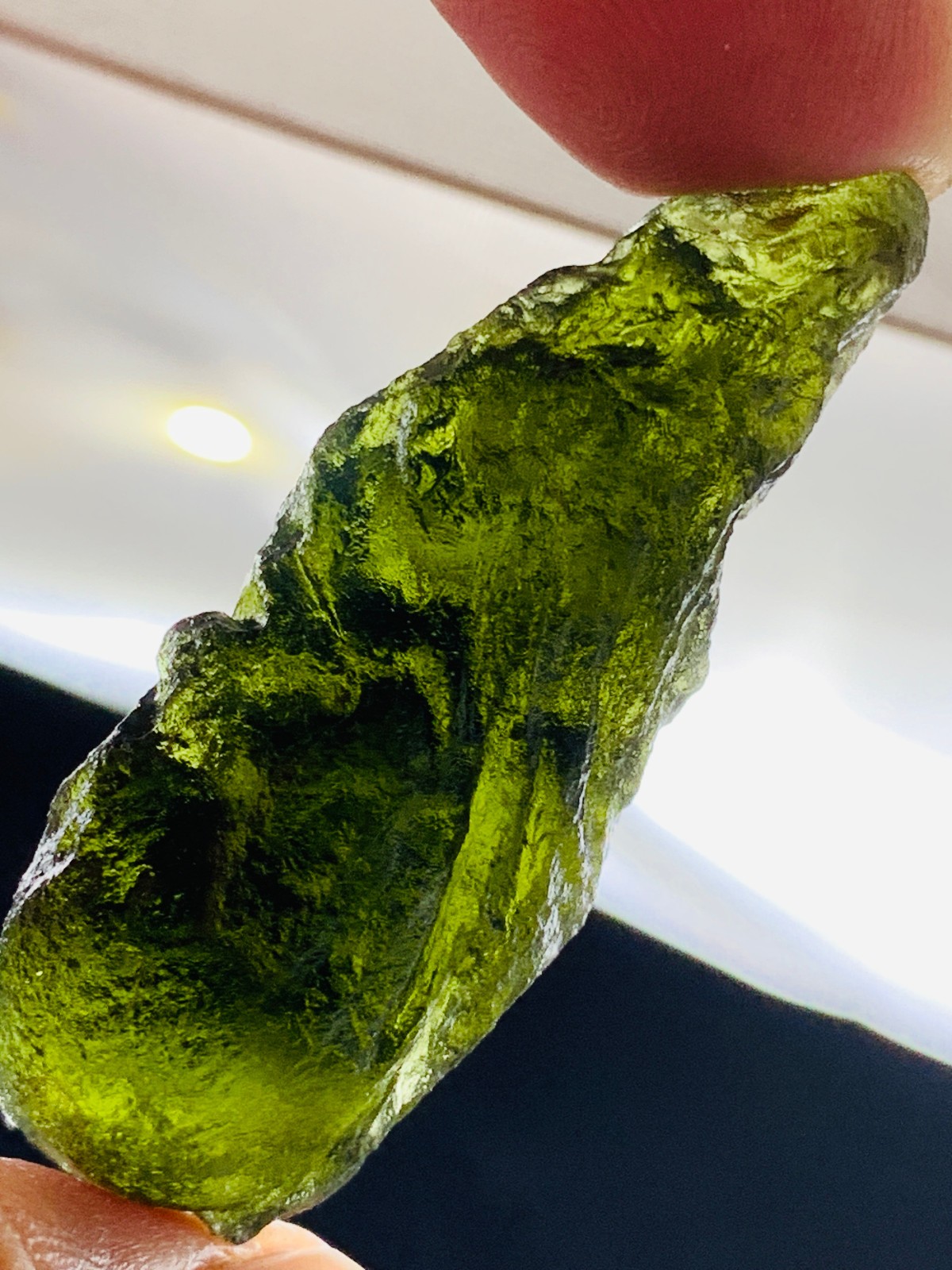 TOP Moldavite Raw Moldavite Crystal from Czech Republic PICcertificate 68CT