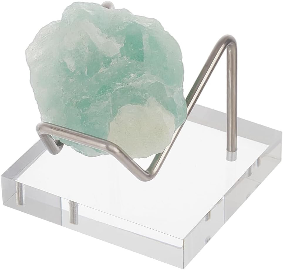 4pcs Acrylic Display Holder Easel Stand Rack Support for Specimen Mineral Agate