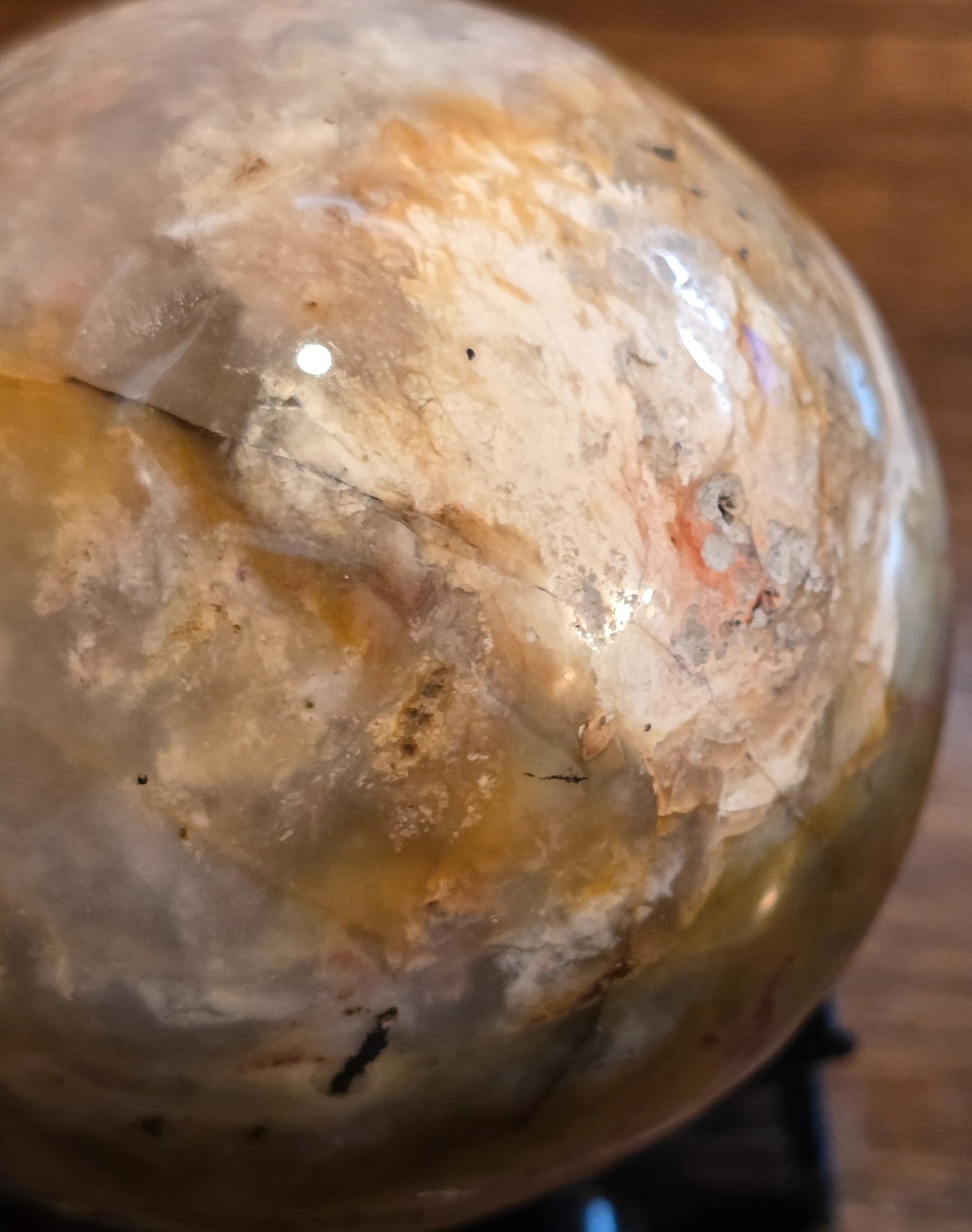 2½” Polished Marble Granite Stone Ball Sphere Orb Multicolor Cream Paperweight