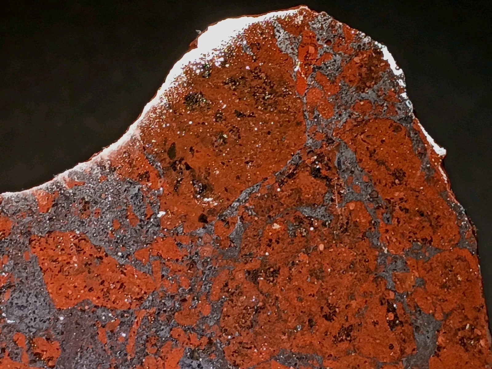 ​873g Pilot Knob Red Jasper Magnetite Breccia Iron Co MO Polished