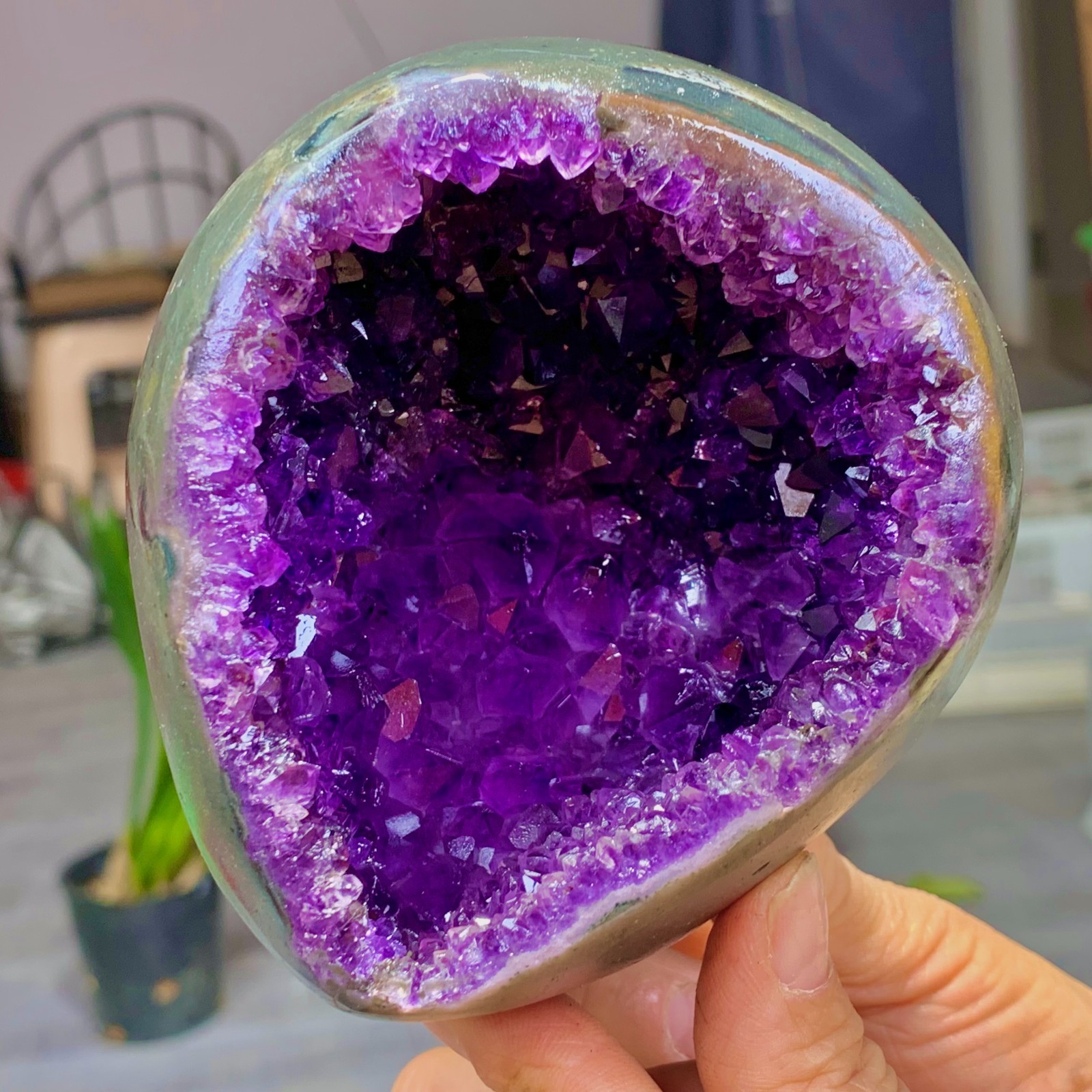 1.8LB Healing of natural amethyst crystal cave quartz cluster specimens