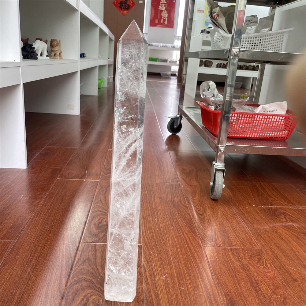 5.3LB 19.6 ” Natural A+++ Clear Quartz Obelisk Tower Crystal Decor Reiki Heal