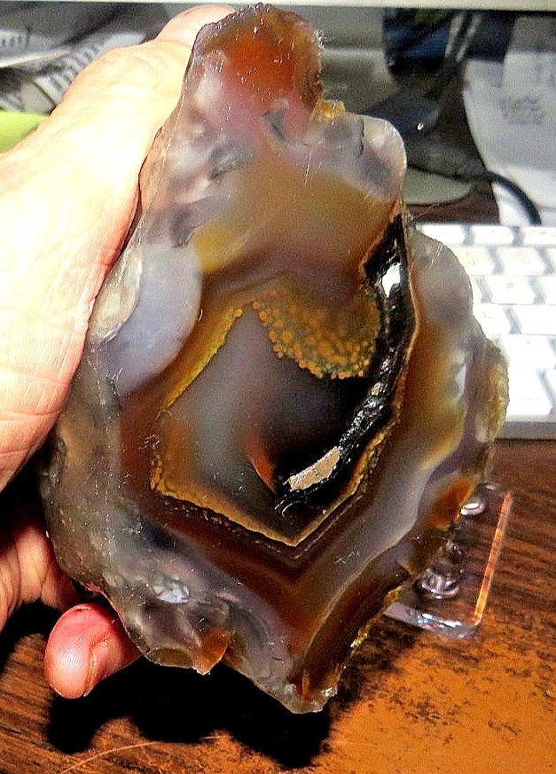 1 BRAZILIAN AGATE GEODE BRAZIL UNOPENED PRICE IS FOR ONE 3 +INCH NODULE JAL
