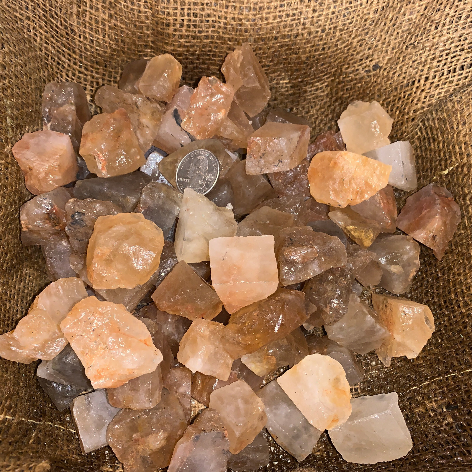 2000 Carat Lots of Citrine Topaz Rough – Plus a FREE Faceted Gemstone