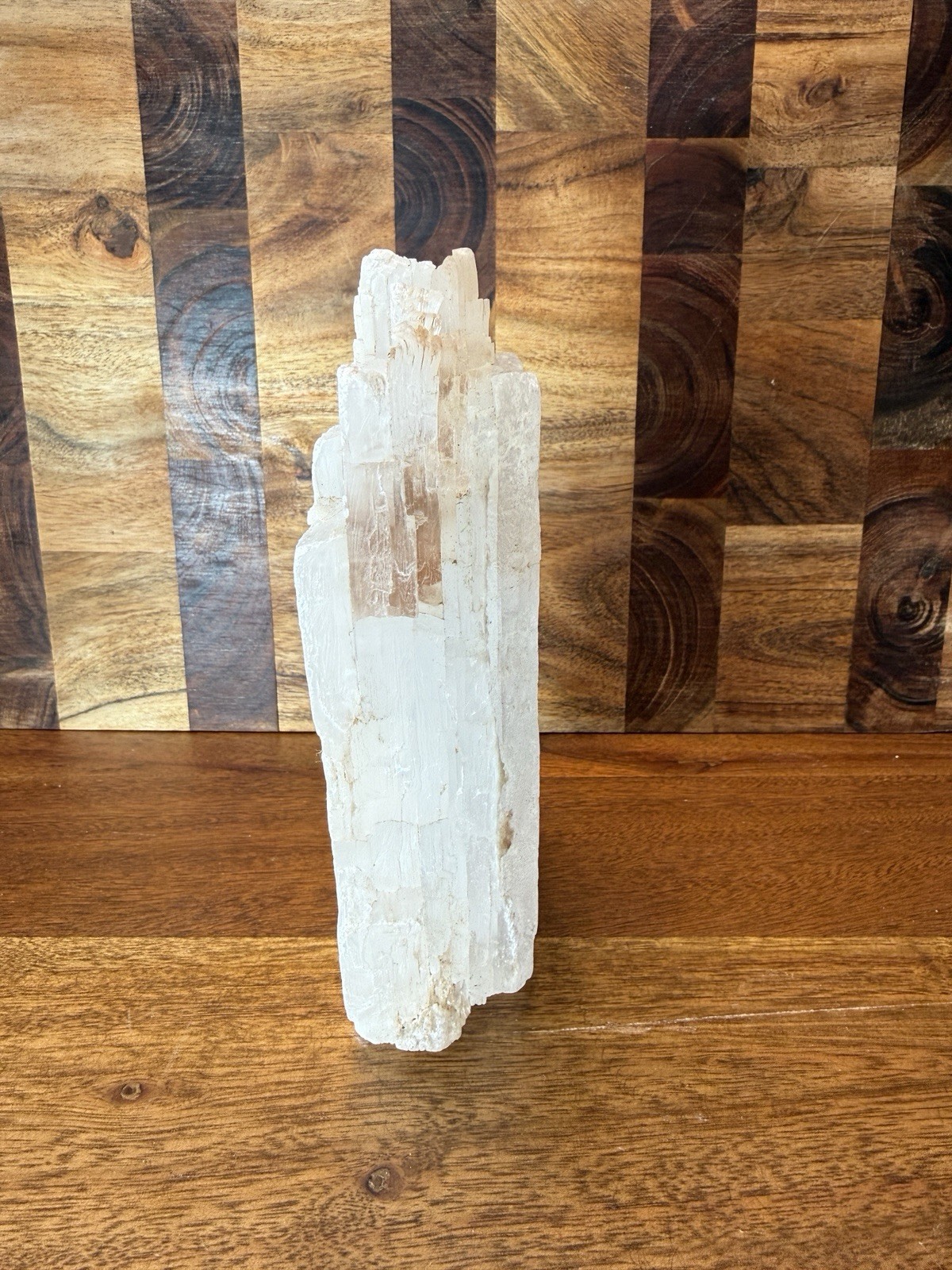 Large Clear/White Selenite Gypsum Crystal Slab Specimen 2 lb 13.5 oz 7 in