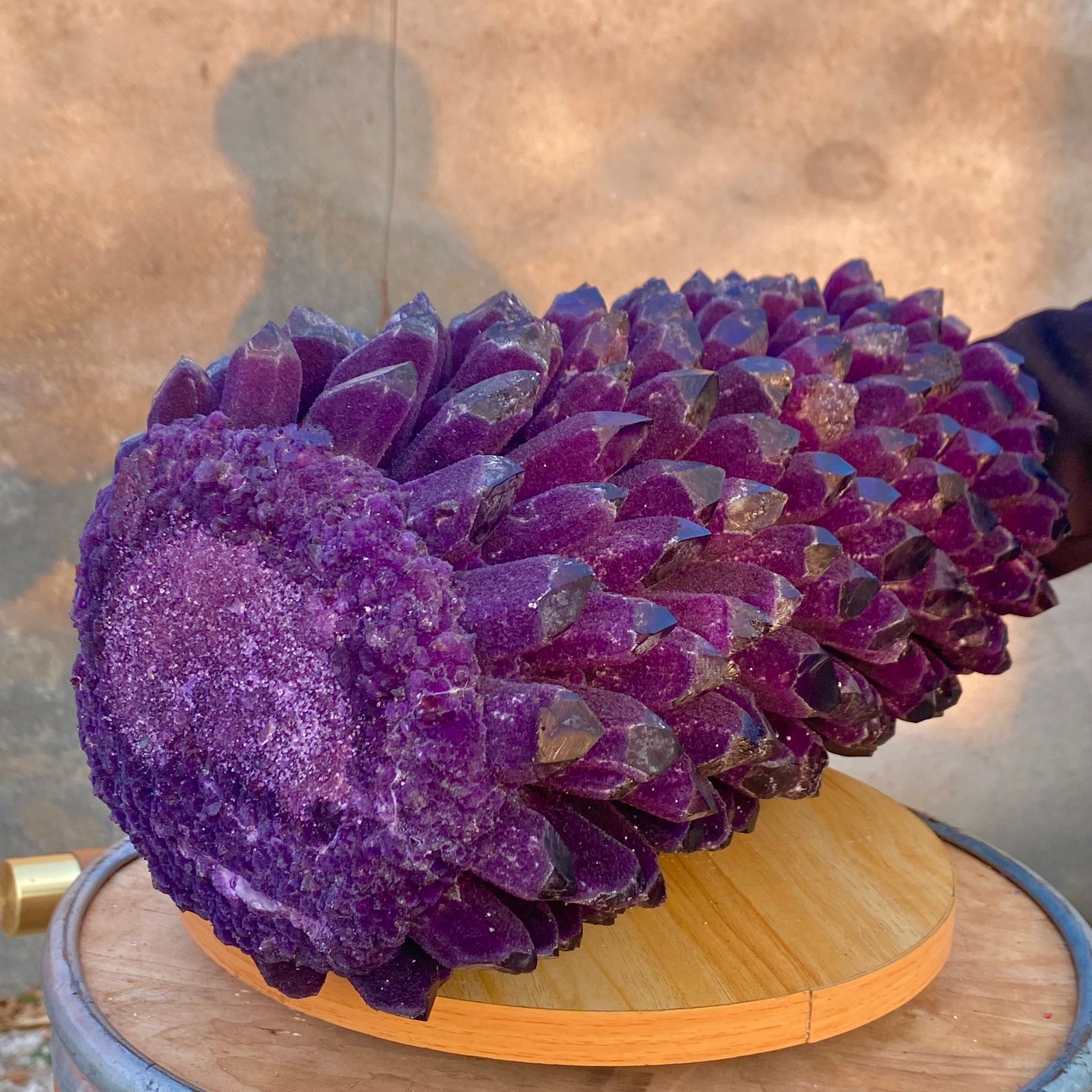 34.72LB New find purple phantom crystal quartz cluster mineral specimen healing
