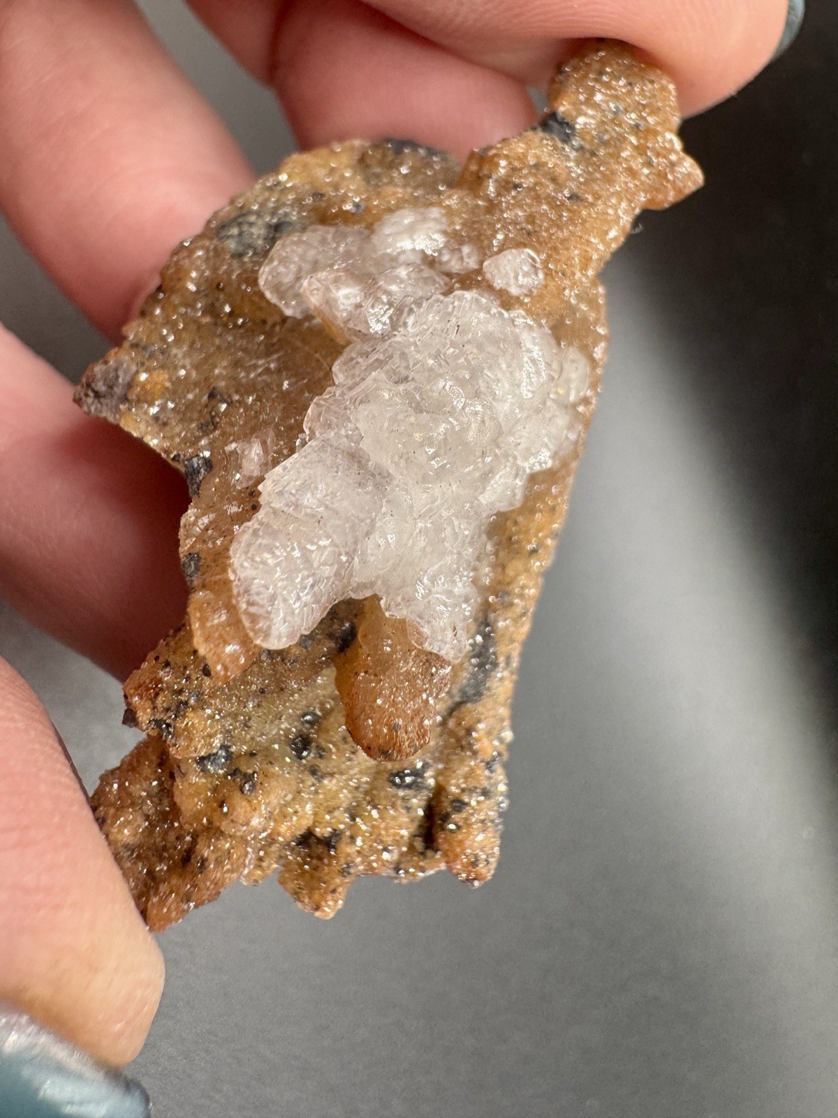 Smithsonite w/Calcite From Jean Baptista Mine, Lavrion, Greece