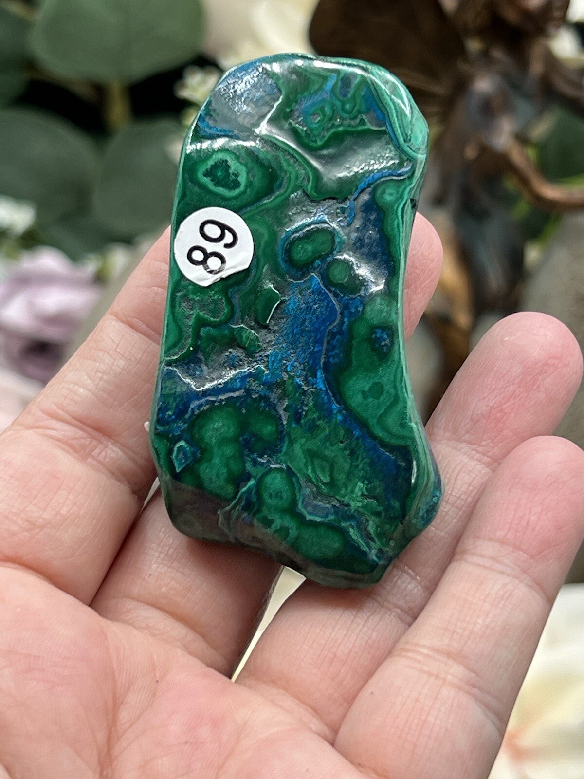 Natural “Malacolla” Malachite & Chrysocolla Freeforms L@@K Free ship & Gift