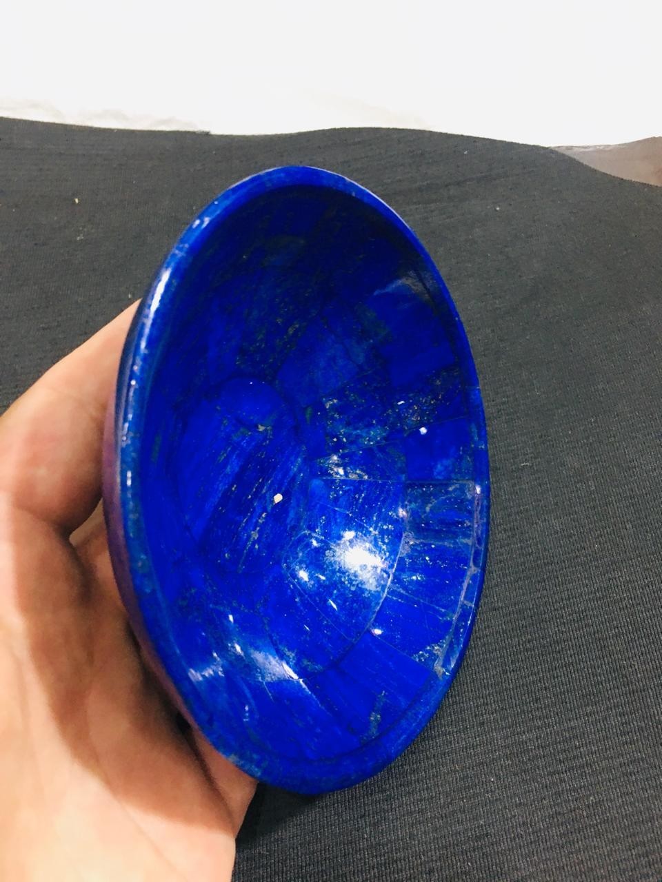 Handmade Beautiful Lapis Lazuli Bowl 5inch Royal Blue Top Quality Natural Stone