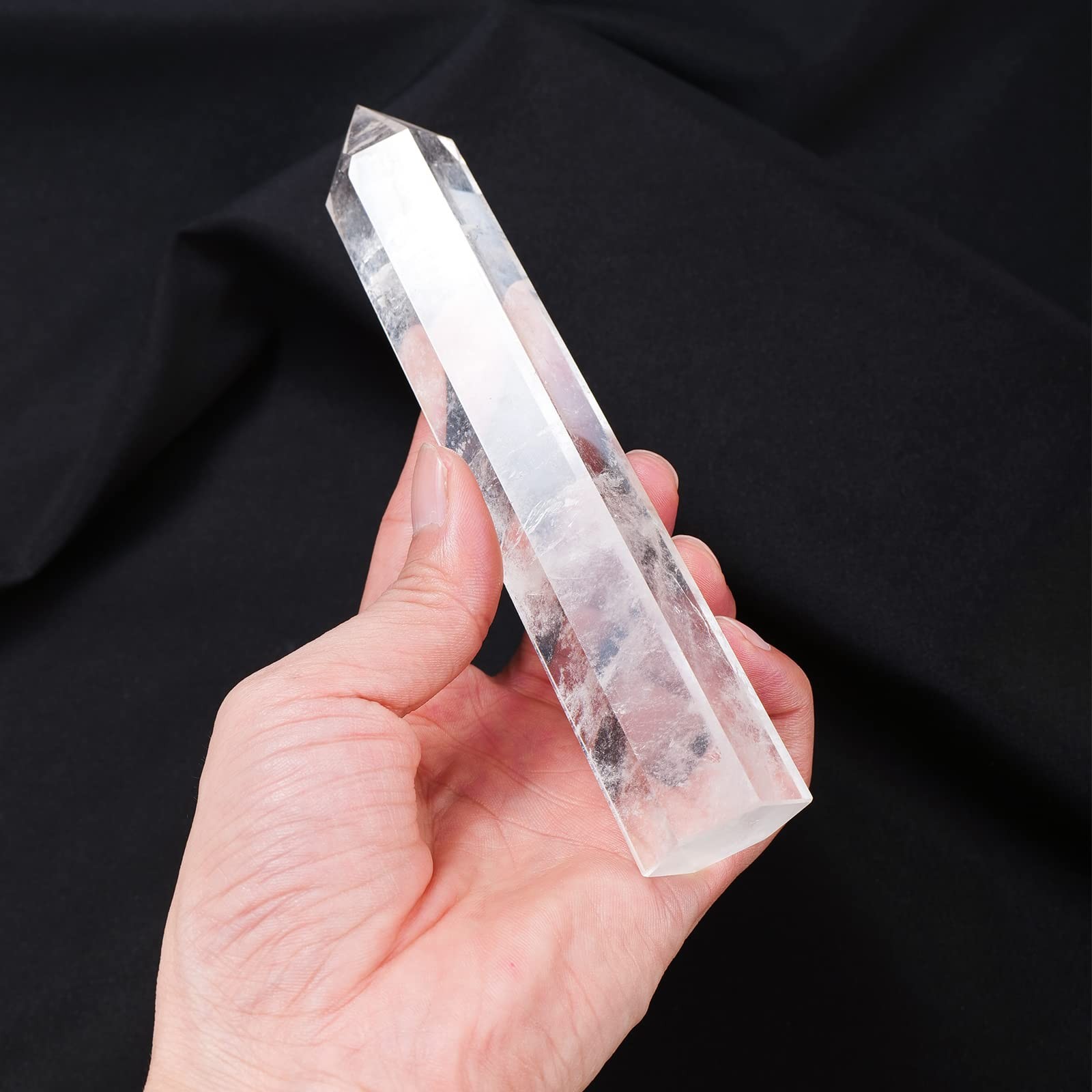 Large Natural Healing Crystal Tower 5.9″-6.3″ 5.9″-6.3″(15-16cm) Clear Quartz