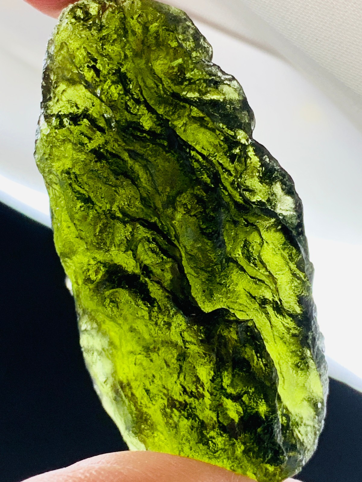 TOP Moldavite Raw Moldavite Crystal from Czech Republic PICcertificate 90CT
