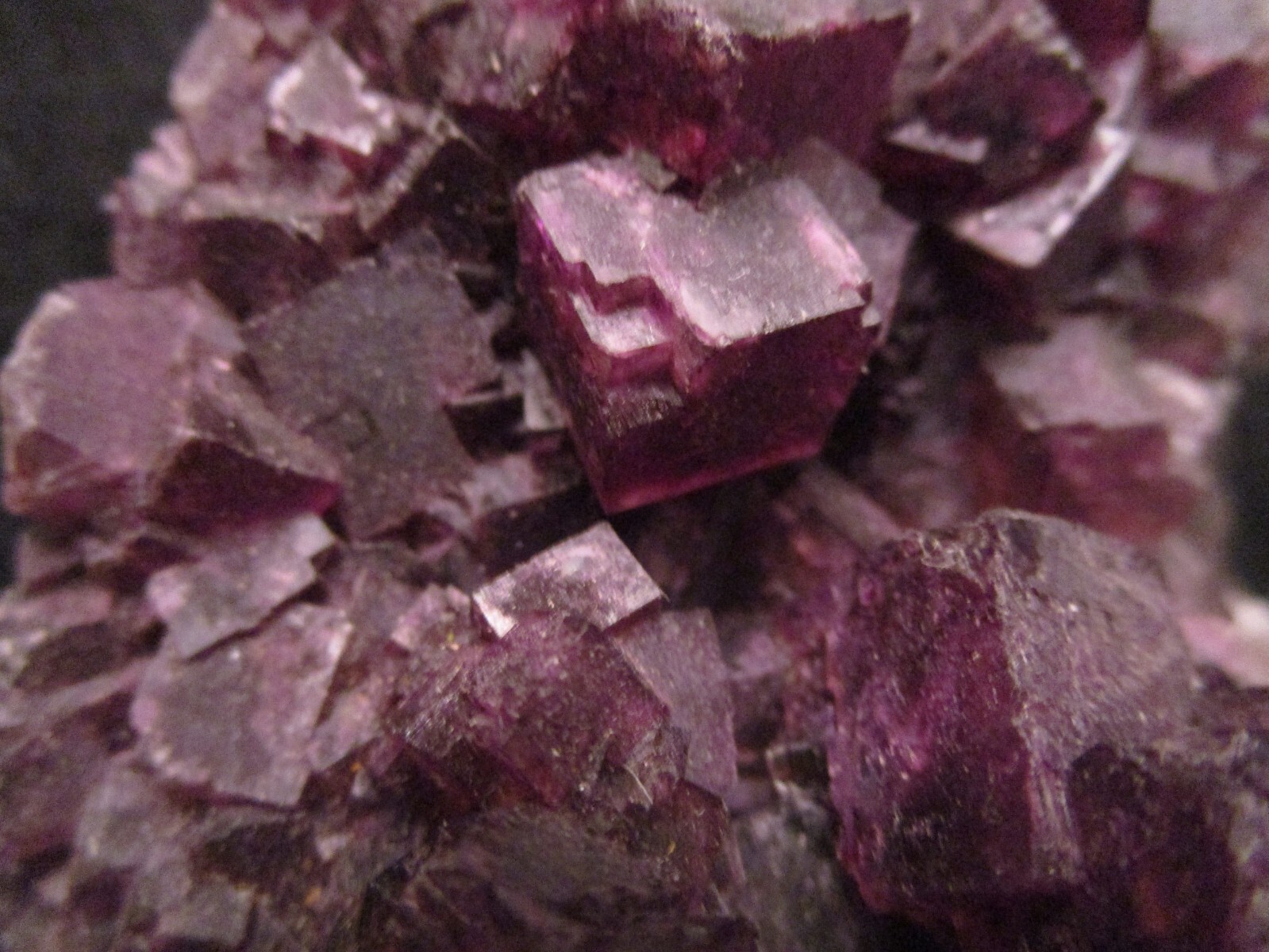 * Excellent Deep Purple Fluorite Cube Crystal Cluster From Musquiz Mexico