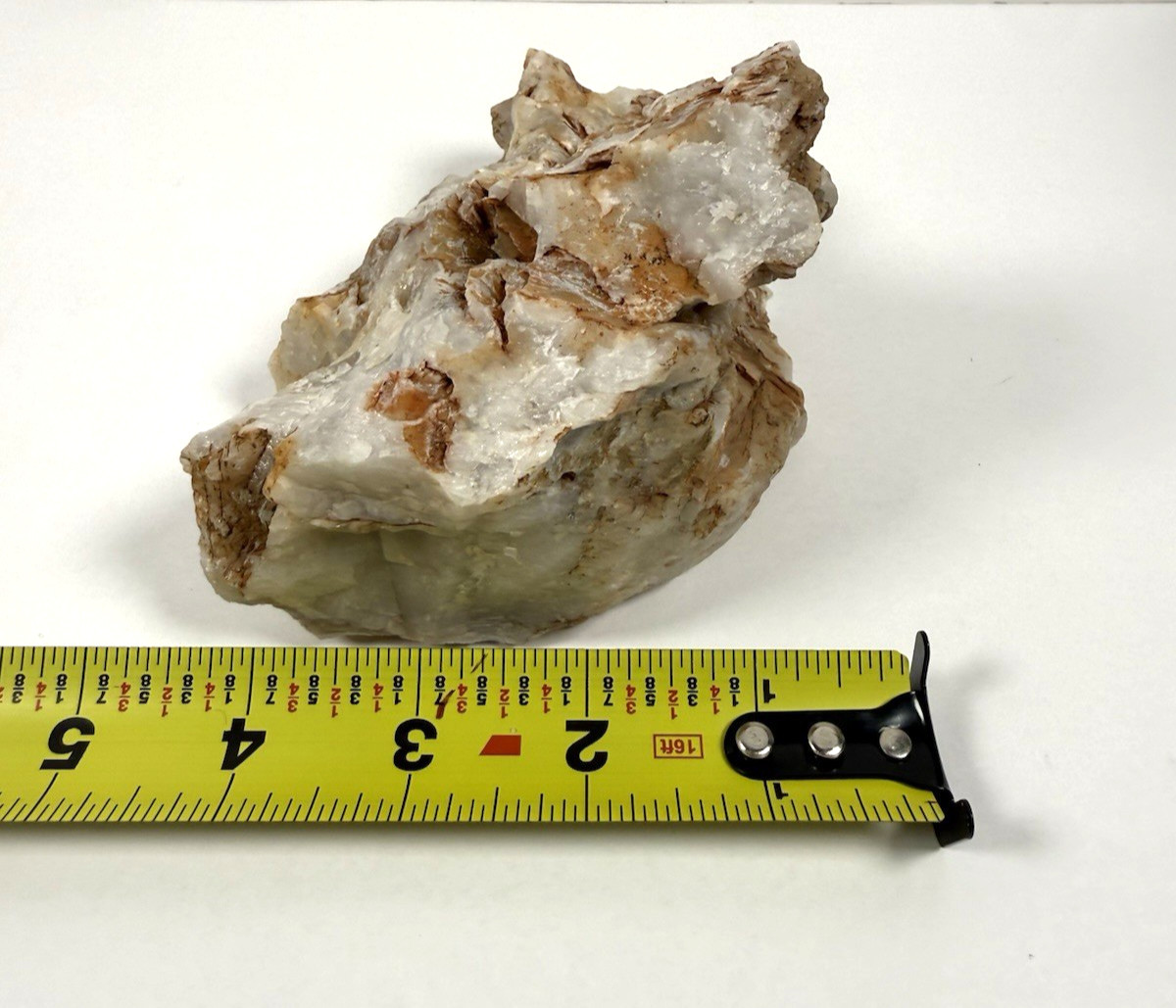 Natural Quartz Crystal Specimen Bladed Formation Iron Staining 1.9 Lbs