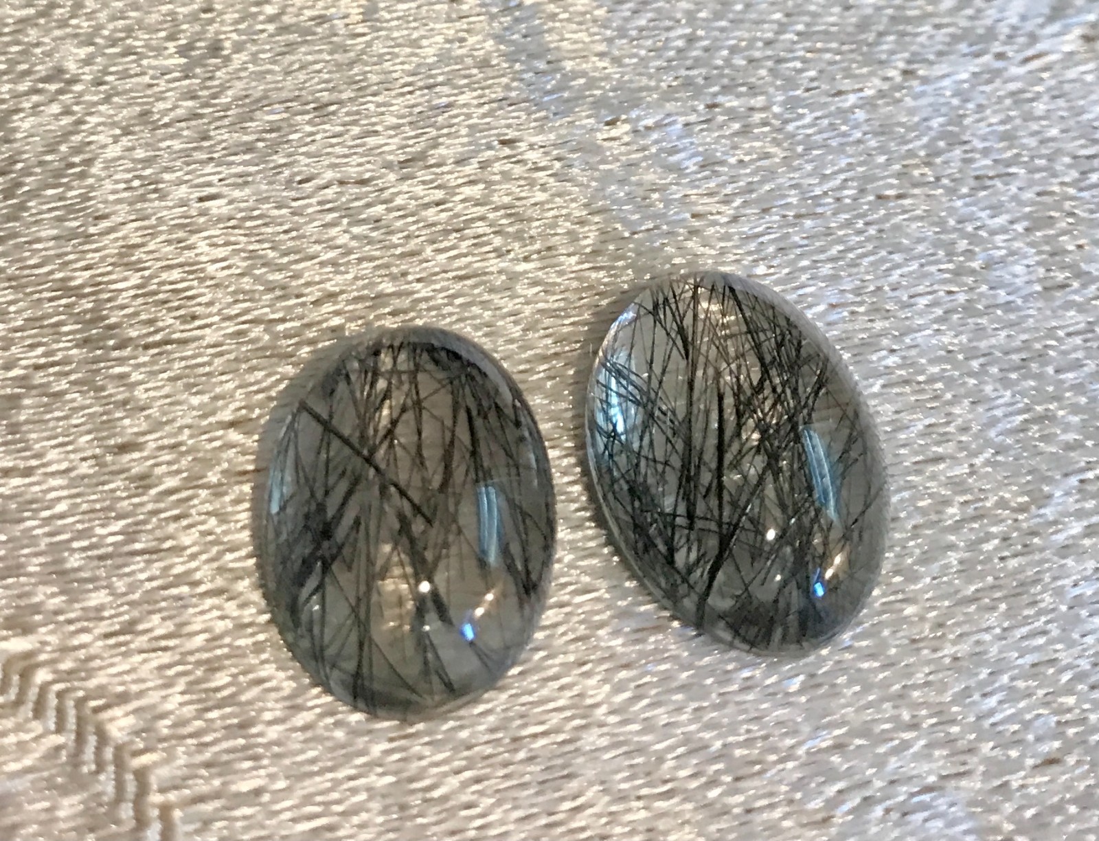 Entrancing Lucite Baubles – Matched Pair for Earrings or Cufflinks – Hobby Work