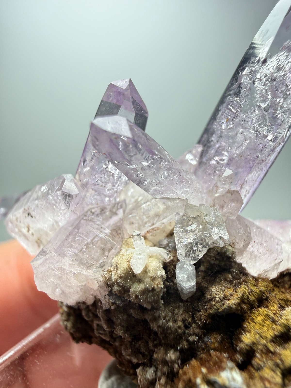 Light Amethyst Cluster on Matrix- Las Vigas de Ramirez, Mexico- SALE!!! $35!!!