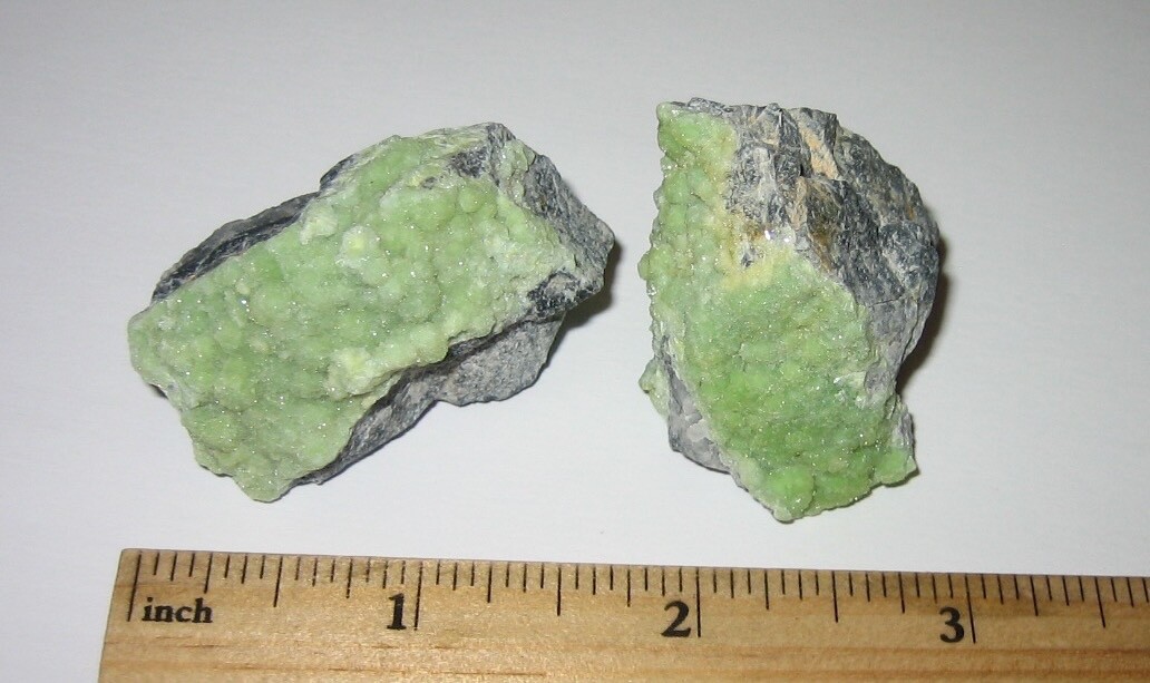 2pc BEAUTIFUL NATURAL 1.5″-1.75″ LIGHT GREEN WAVELLITE CRYSTAL CLUSTERS 59.7g *1