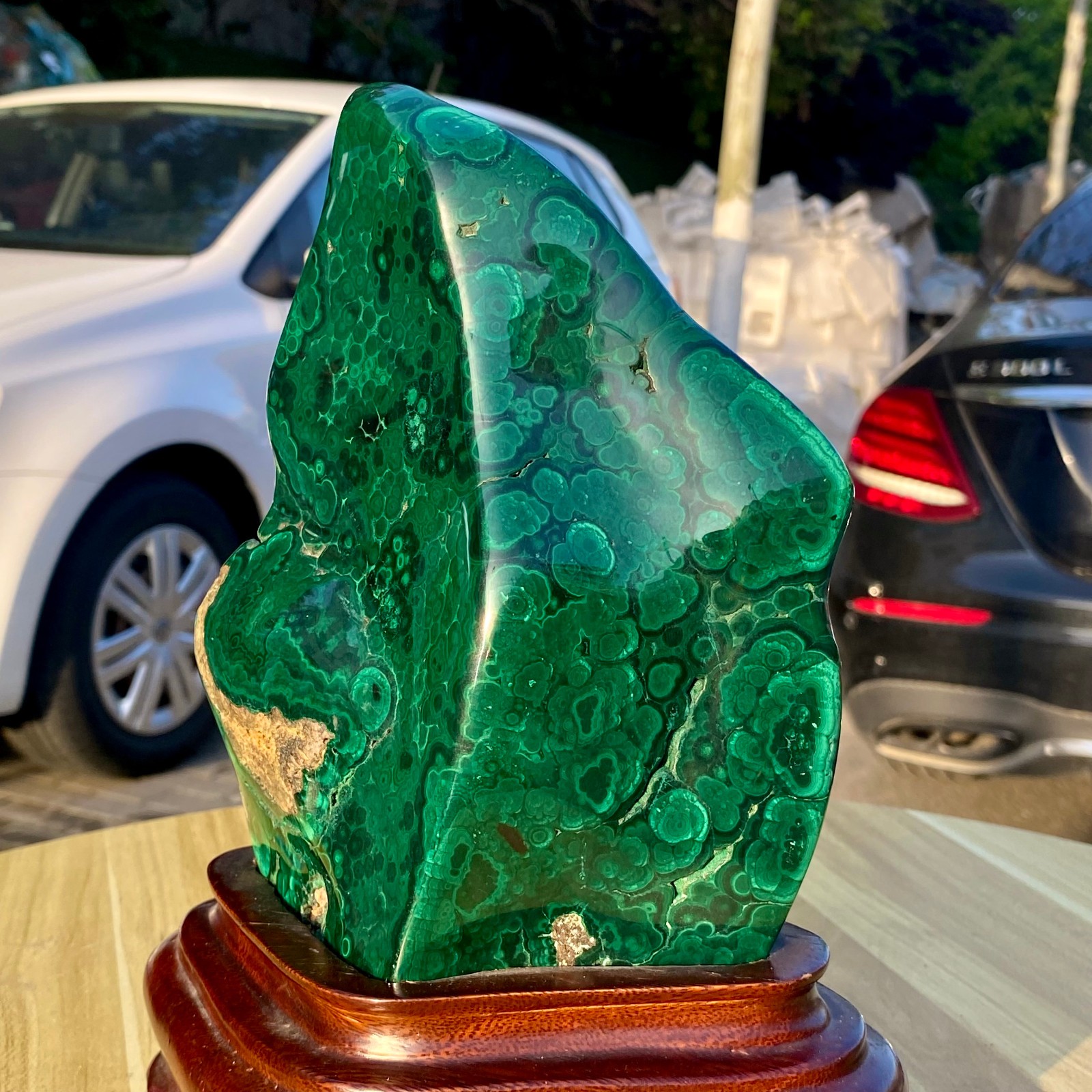 7.71LB TOP Natural Malachite crystal quartz Mineral specimen Reiki gem