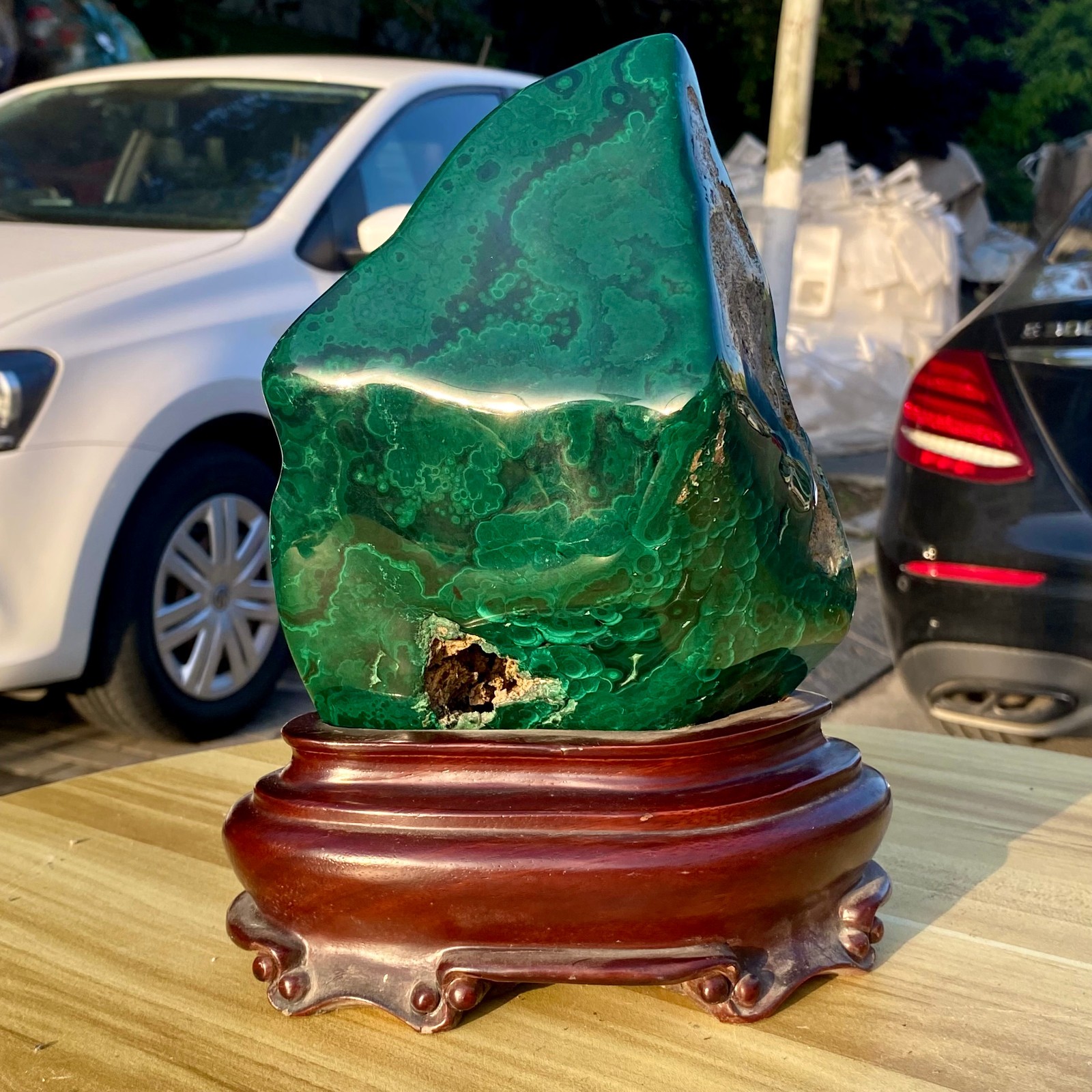 7.71LB TOP Natural Malachite crystal quartz Mineral specimen Reiki gem