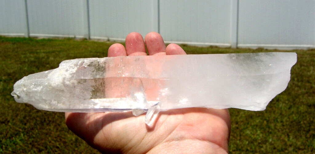 LEMURIAN Laser Quartz Crystal Point a Natural Frosted Beauty and Rare Formation