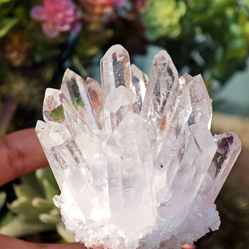 200g+ Rare Large Raw Clear Quartz Crystal Cluster Quartz Mineral Specimens Decor