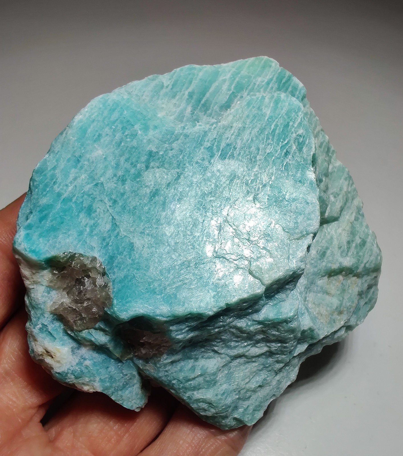 Amazonite with incrdible color. Antananarivo, Madagascar. 268 grams.