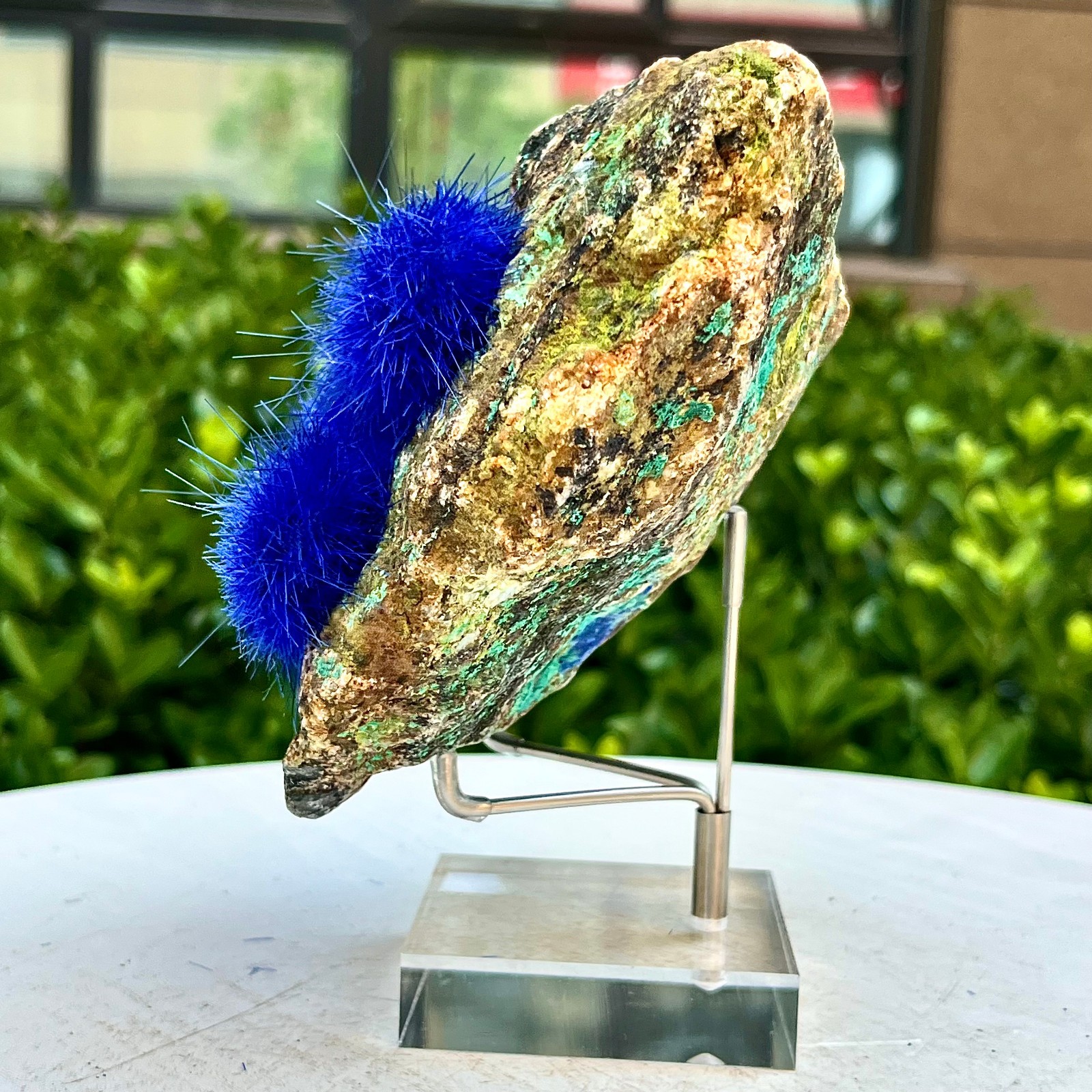 2.93LB Blue Natural Goethite Crystal Quartz Energy Ore Healing Mineral Specimen