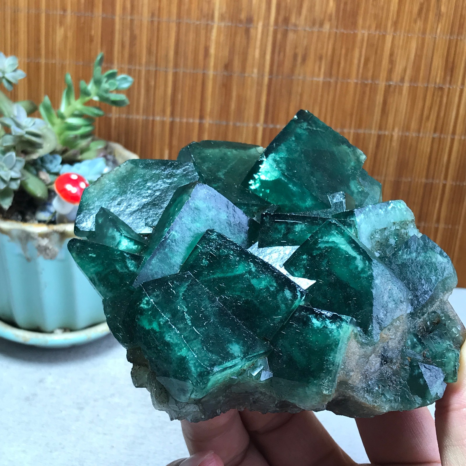 105-95-38mm Rare Natural Green Calcite fluorite Mineral Specimen 598g A6173