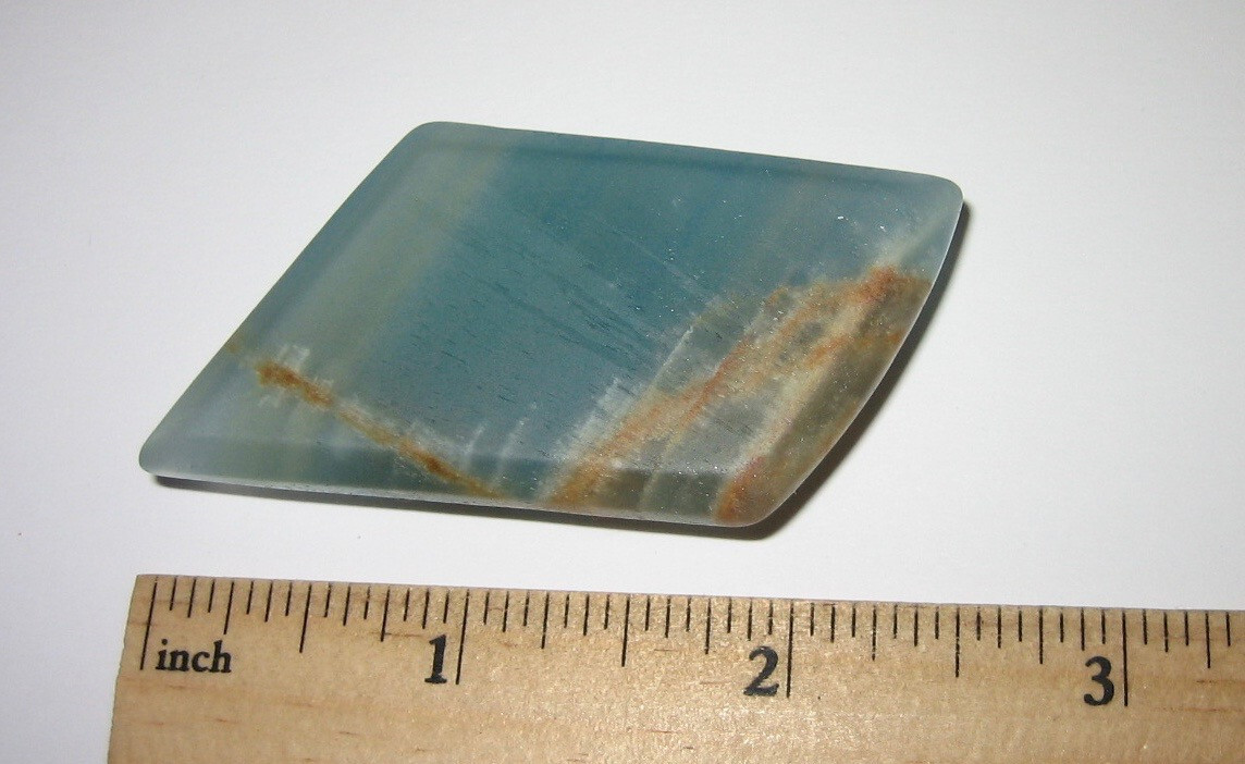 2.55″ TUMBLED POLISHED NATURAL LEMURIAN AQUATINE CALCITE CRYSTAL STONE 40.3g *10