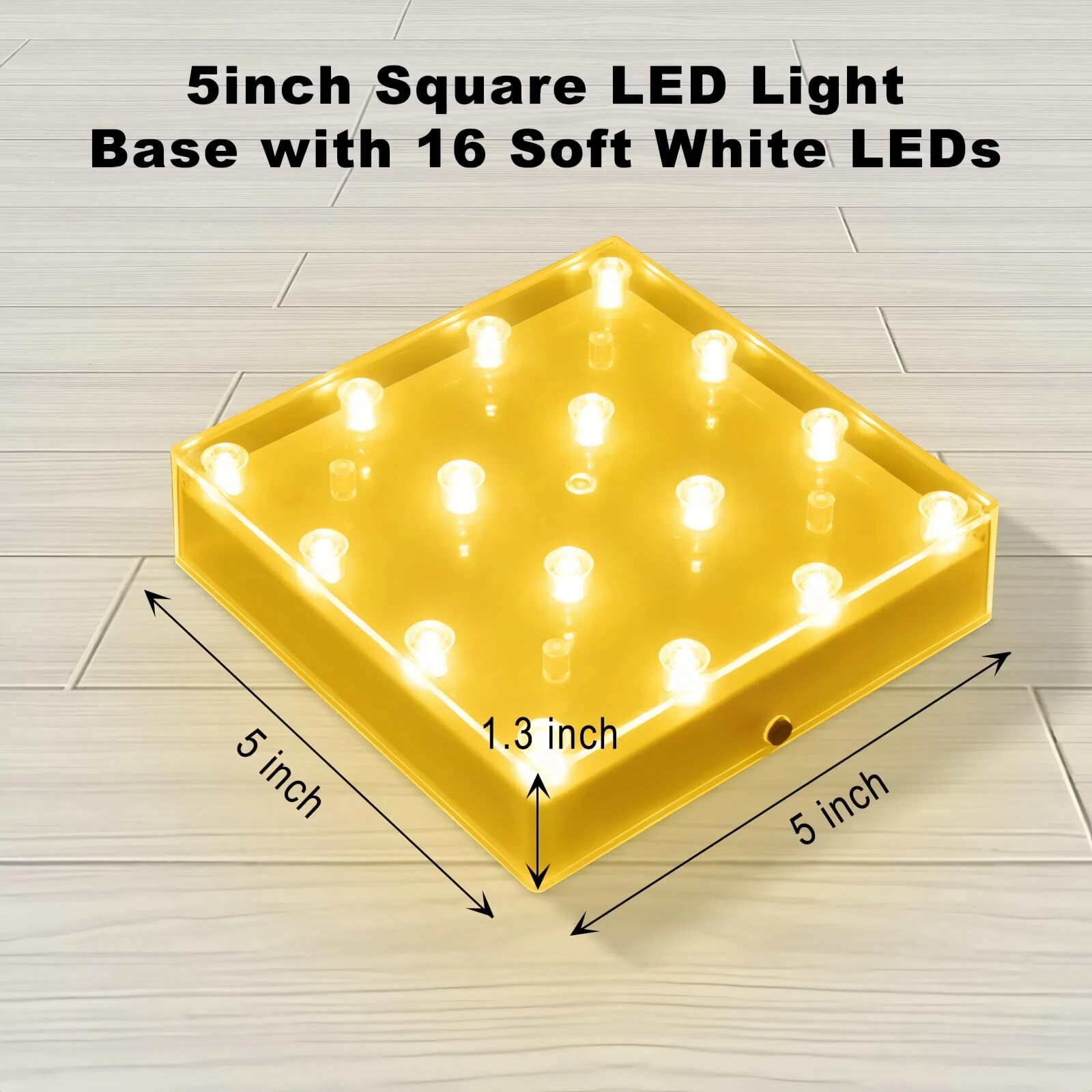 Square LED Light Display Stand for Effiel Tower Vase Crystal Glass Art