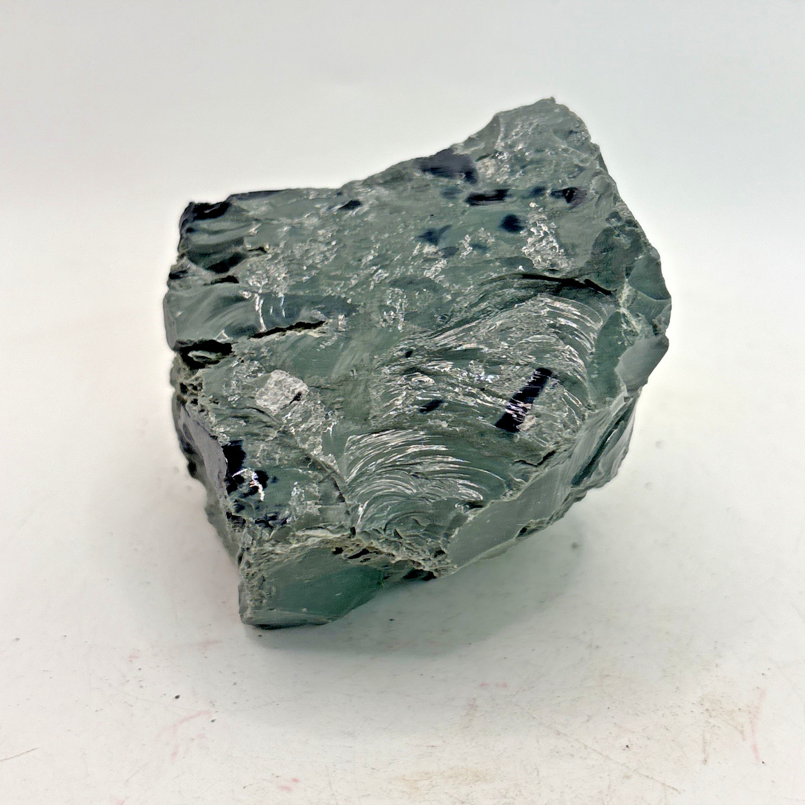 Beautiful Spider Web Obsidian Specimen 292 Grams Almost All Gray
