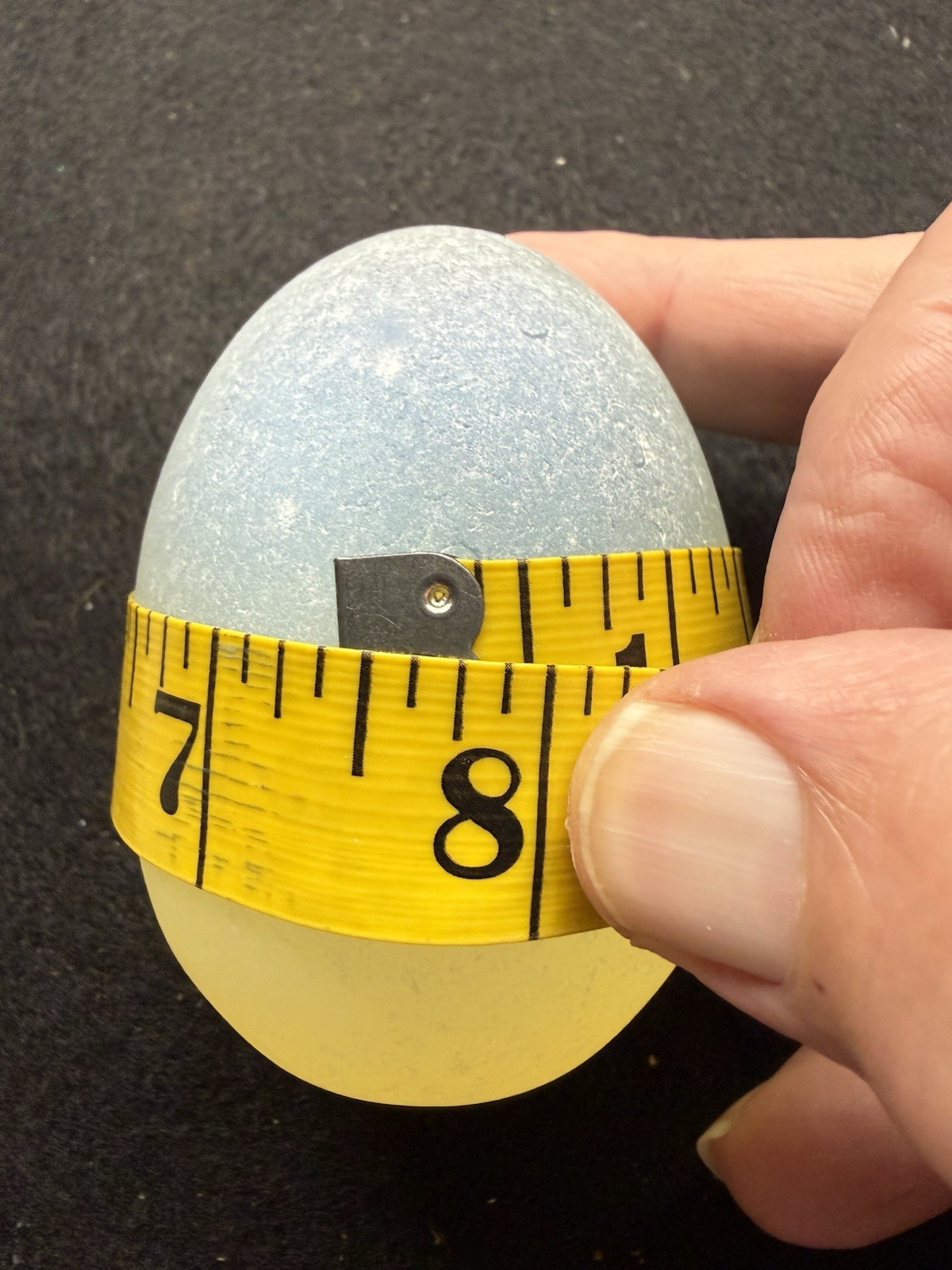 Frosted Opalite Magic Egg 3” Tall. Changes Colors With Light. 8” Diam. Healing