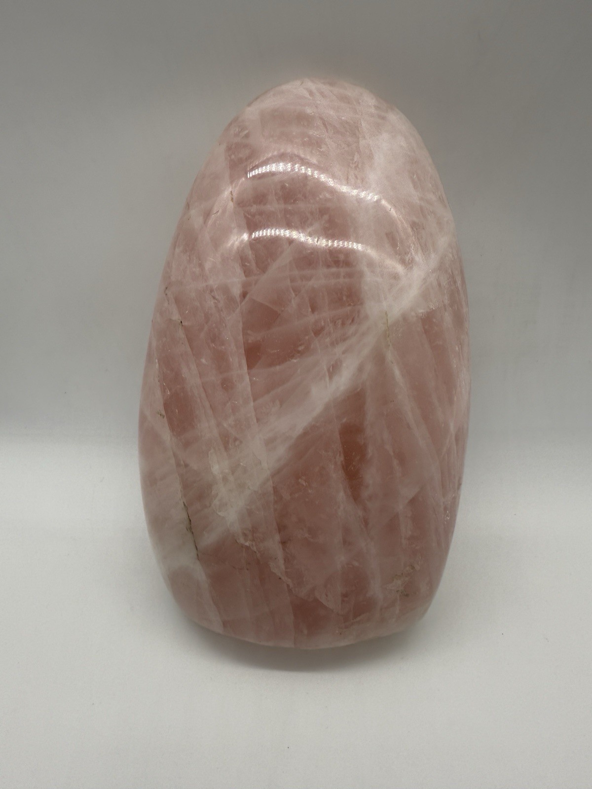 “Love Stone”Rose Quartz Crystal. 7” H 4” W. 4.2 Lb