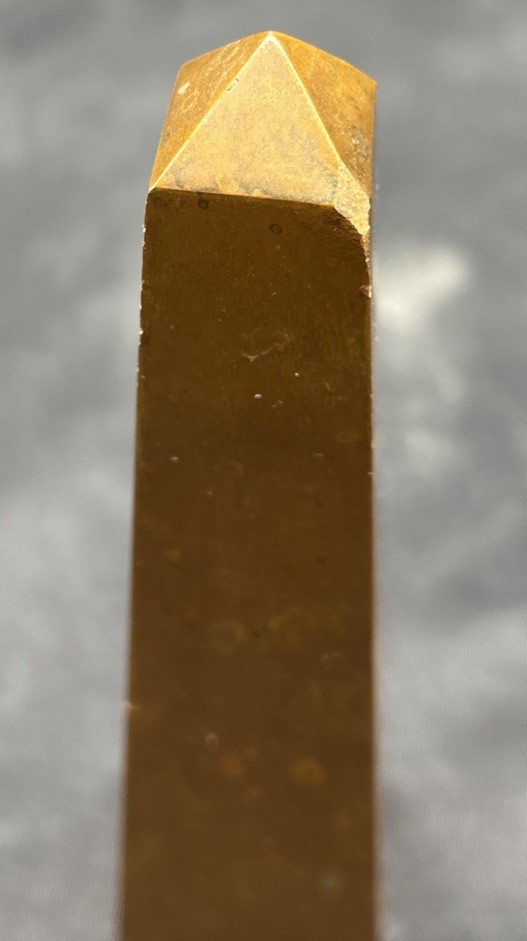 Solid Copper 4.25” Tall Obelisk Meditation Energy Grounding Paperweight 14oz