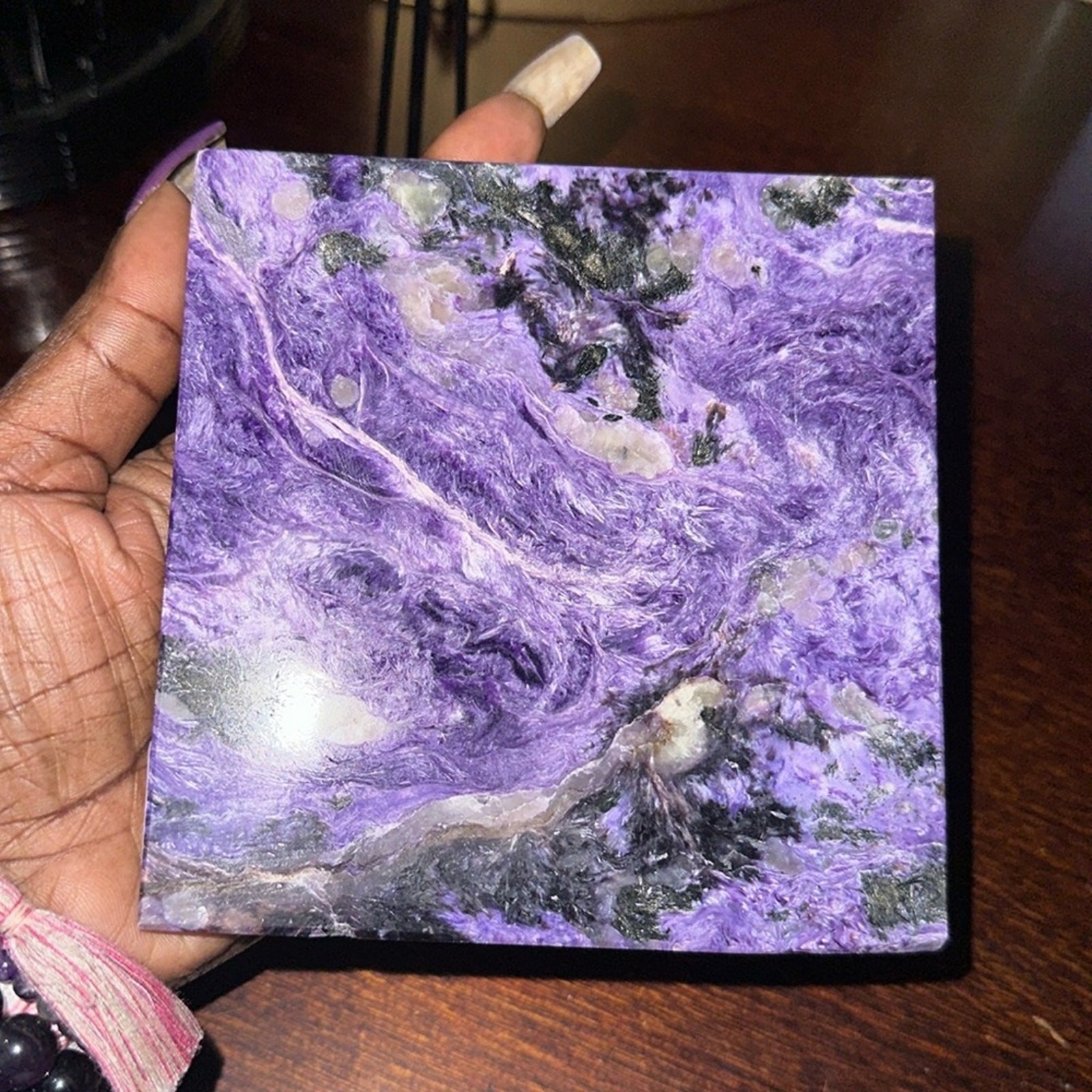 Charoite Set – Slab, Sphere, Tower – CHAROITESET-003
